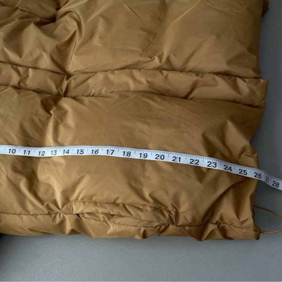 Jenni Kayne Womens S Dark Khaki Puffer Jacket NWT Feather Down Removable Hood - Picture 7 of 13